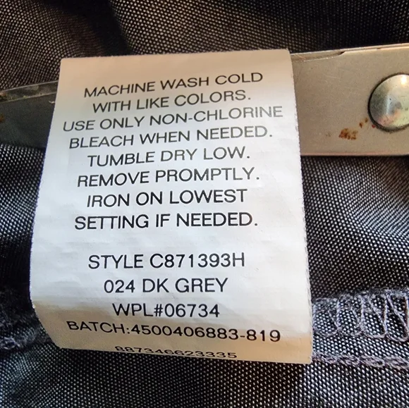 CHAPS Gray Button Front Long Sleeve Shirt SZ Large - Picture 6 of 7